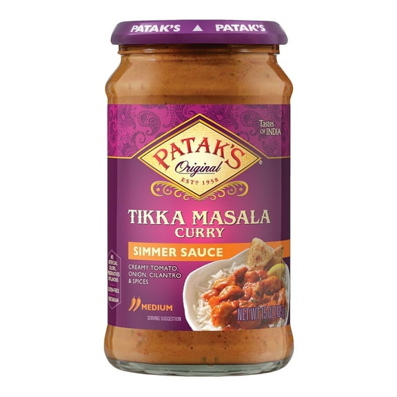 Patak's Tikka Masala Curry Simmer Sauce 15 oz Pack of 3