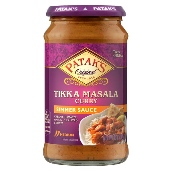 Patak's Tikka Masala Curry Simmer Sauce - Medium - 15 oz (Packaging May Vary)