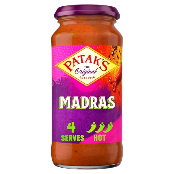 Pataks Madras Sauce 450G, Imported from Britain