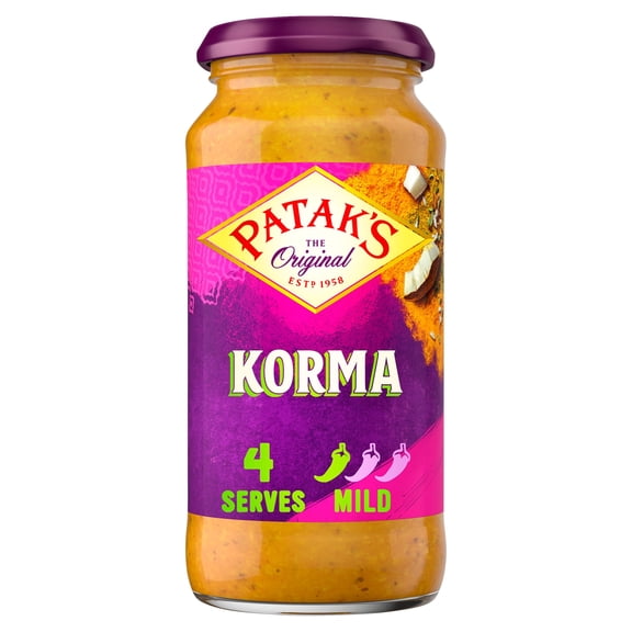 Pataks Mild Korma Sauce 450G, Imported from Britain