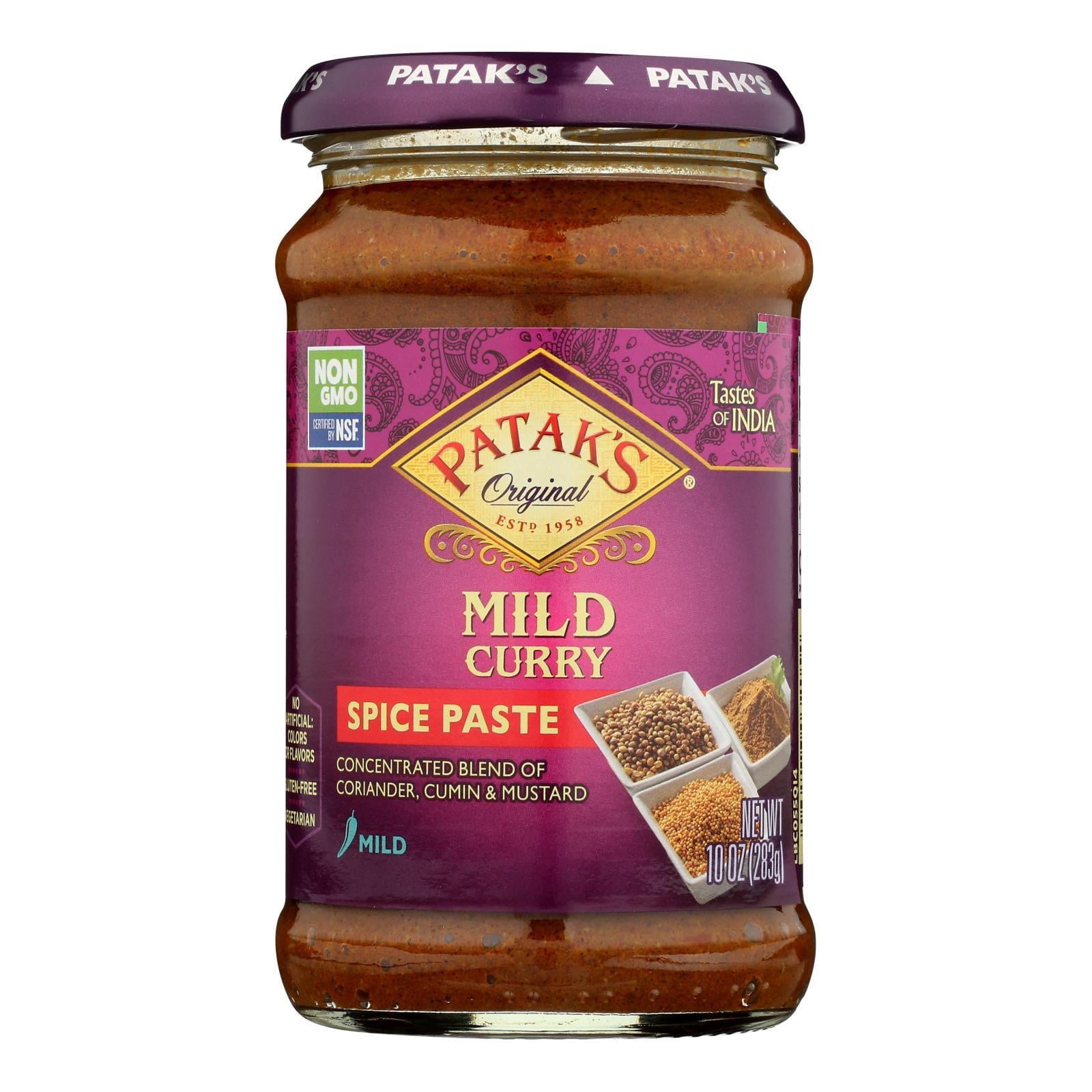 Pataks Spice Paste - Mild Curry - Mild - 10 oz - case of 6 - Walmart.com