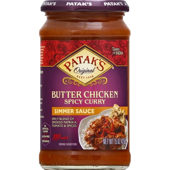 Pataks - Spicy Butter Chicken Sauce - 15 Oz, Case of 6