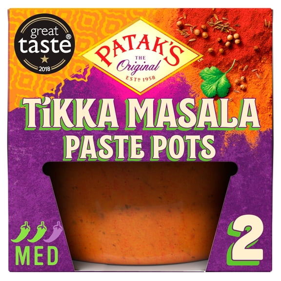 Pataks Tikka Masala Paste Pots 2X70g, Imported from Britain