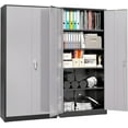 thumbnail image 1 of Pataku Garage Storage Cabinet 71" Metal Locking Cabinet 5-Layer with Door Steel Multifunctional Storage Cabinets with 4 Adjustable Shelves, Tool Cabinets for Home, Office, Warehouse- Black Grey, 1 of 8