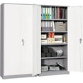 thumbnail image 1 of Pataku Garage Storage Cabinet Metal Locking Cabinet 5-Layer with Door Steel Multifunctional Storage Cabinet with 4 Adjustable Shelves, Tool Cabinets for Home, Office, Warehouse, 1 of 8