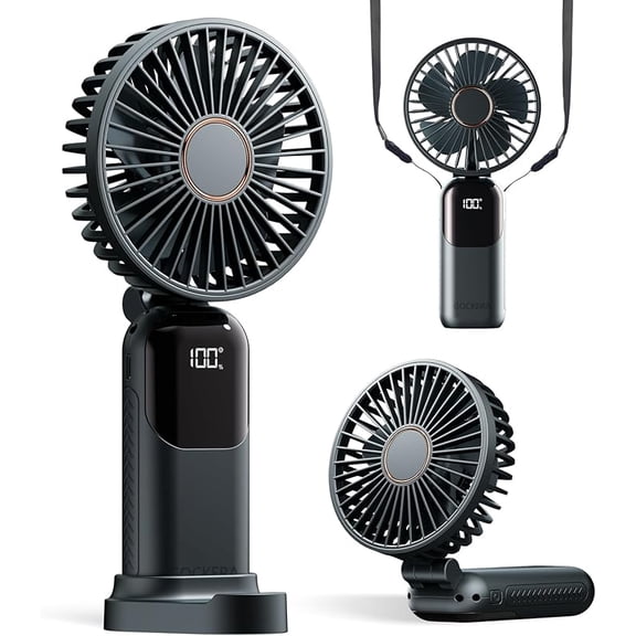 703429 236208 Portale Fan, 4200mAh attery Operated Fan, 5 Speeds&Digital Dispy, up Fans for Women with ase, 180°Foldale 3in1 Handheld/Neck/Desk Fan for Outdoor Indoor,Ultra Quiet (Pink)