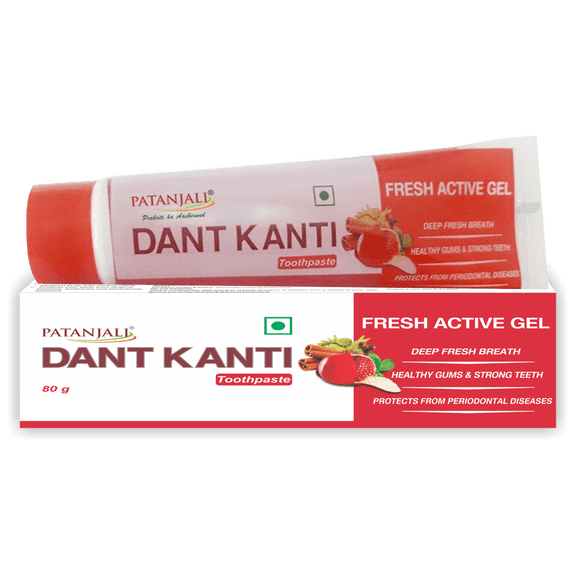 Patanjali Dant Kanti Fresh Active Gel Toothpaste (pack of 5)