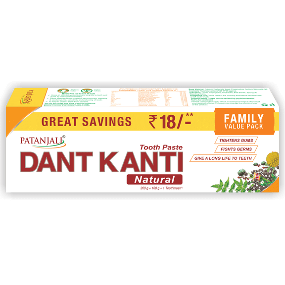 Patanjali Dant Kanti Natural Family Value Pack