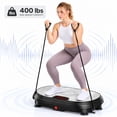 thumbnail image 1 of Patbrela Vibration Plate Exercise Machine for Lymphatic Drainage & Home Fitness, Whole Body Workout Platform for Weight Loss, with 199 Speed Levels and 9 Preset Programs, 400 Lb Capacity, Black, 1 of 9