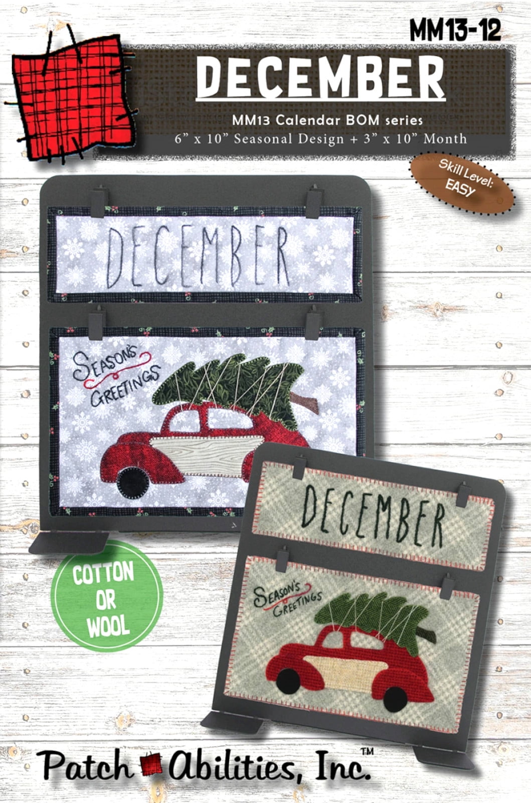 Patch Abilities December Calendar Series Block of the Month MM13-12 ...