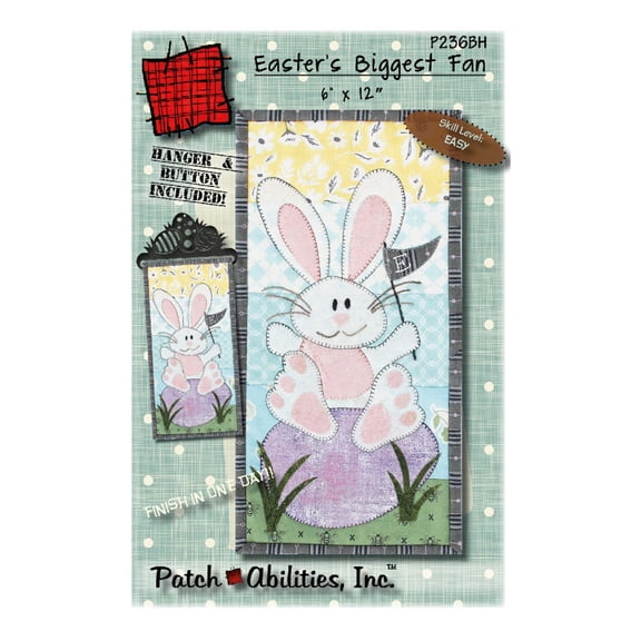 Patch Abilities Easters Biggest Fan Pattern with Button and Hanger P236BH