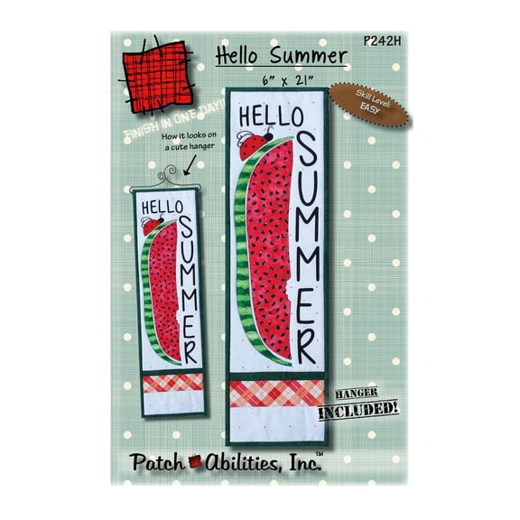 Patch Abilities Hello Summer Pattern with Hanger P242H
