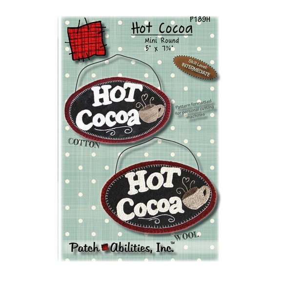 Patch Abilities Hot Cocoa Mini Round Pattern With Hanger P189H