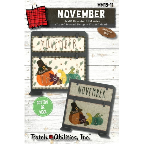 Patch Abilities November Calendar Series Block of the Month MM13-11