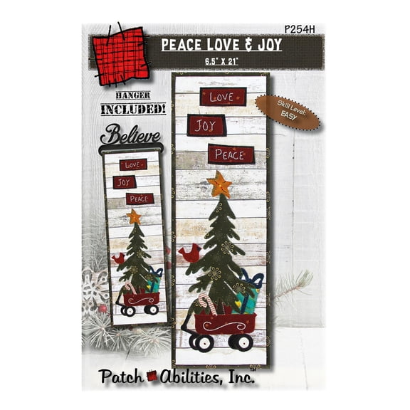 Patch Abilities Peace Love and Joy Pattern with hanger P254H