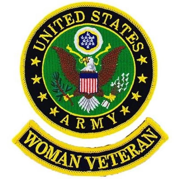 Eagle Emblems PM0979 Patch - Army, Woman Veteran - 2 Piece - 3.75 in.