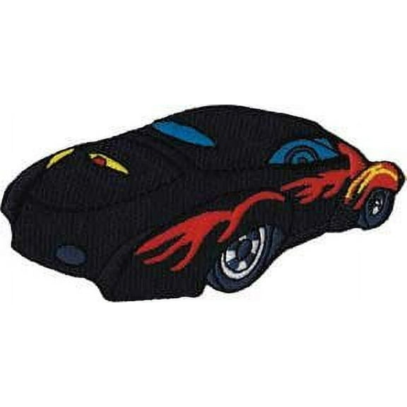 Patch - Automoblies - Black Roadster Iron On Gifts New Licensed p-3802