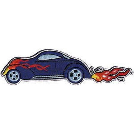 Patch - Automoblies - Purple Hot Rod w/Flames Iron On Gifts New Licensed p-3769