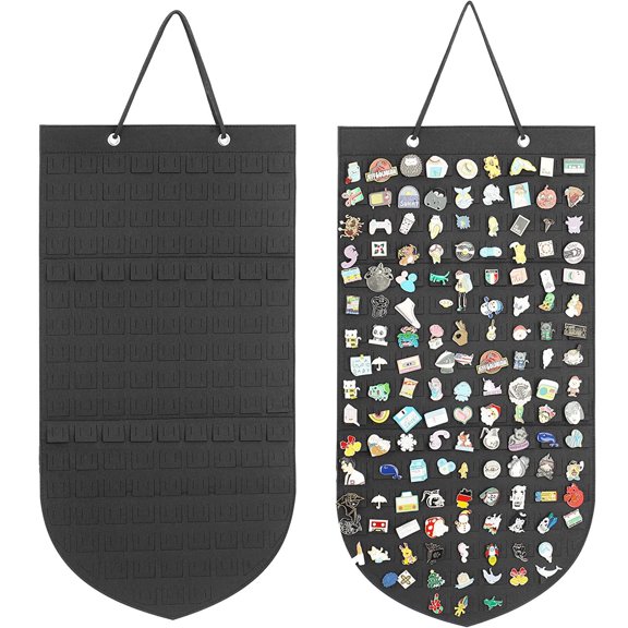 Patch Display, Wall-Mount Patch Holder, Hanging Patch Organizer for Hook & Loop Patch Collections(NO Accessories Included) (Black)