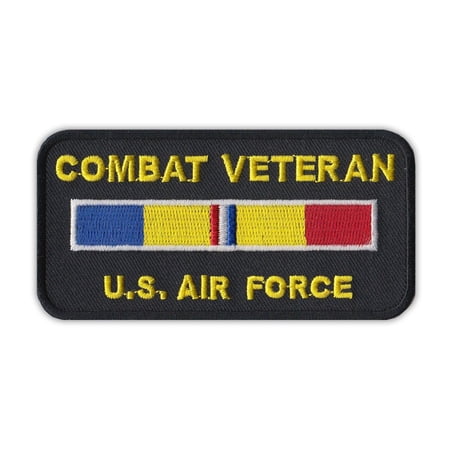 Patch, Embroidered, Combat Veteran U.S. Air Force, 4" x 2"
