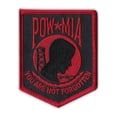 thumbnail image 1 of Patch, Embroidered, POW MIA Not Forgotten (Red), 2.5" x 3", 1 of 3