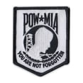 thumbnail image 1 of Patch, Embroidered, POW MIA Not Forgotten (White), 2.5" x 3", 1 of 3