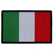 Patch, Embroidered Patch Iron-On or Sew-On, Italian Italy Flag Patch, 3 x 2