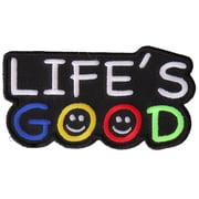 Patch, Embroidered Patch Iron-On or Sew-On, Life Is Good Morale Patch, Positive Love Good Vibes Only , 3.5" x 1.5"