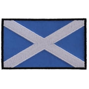 Patch, Embroidered Patch Iron-On or Sew-On, Scotland Scottish Flag Patch, 3" x 2"