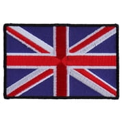 Patch, Embroidered Patch Iron-On or Sew-On, United Kingdom UK Flag Patch, 3" x 2"