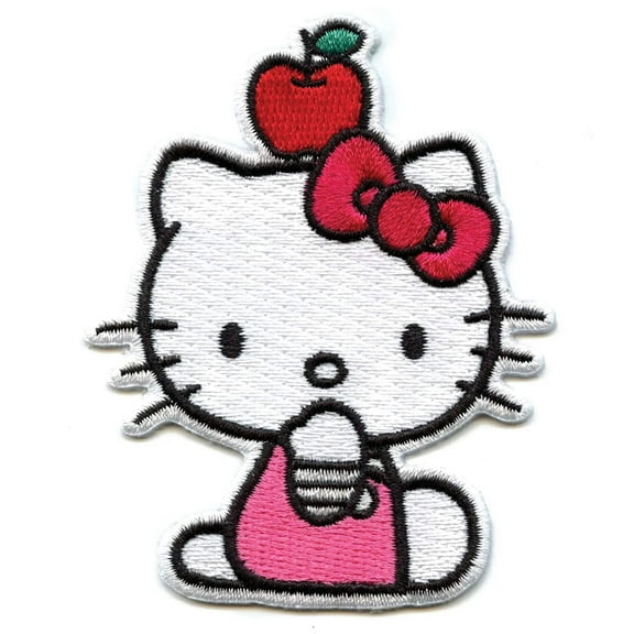 Patch - Hello Kitty - Apple On The Head New Iron-On ge44619
