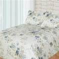 thumbnail image 1 of Patch Magic Blue Roses Quilt Set, 1 of 2