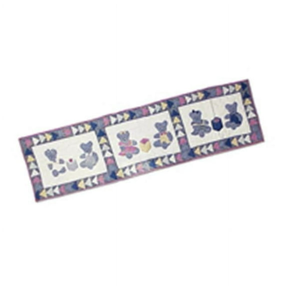 Patch Magic Blue Teddy Bear Table Runner
