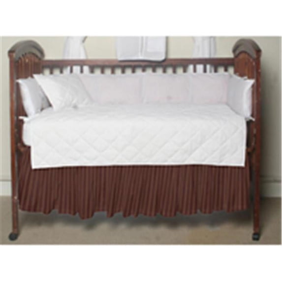 Patch Magic DRCW248A Deep Red With Tan Stripes- Fabric Dust Ruffle Crib