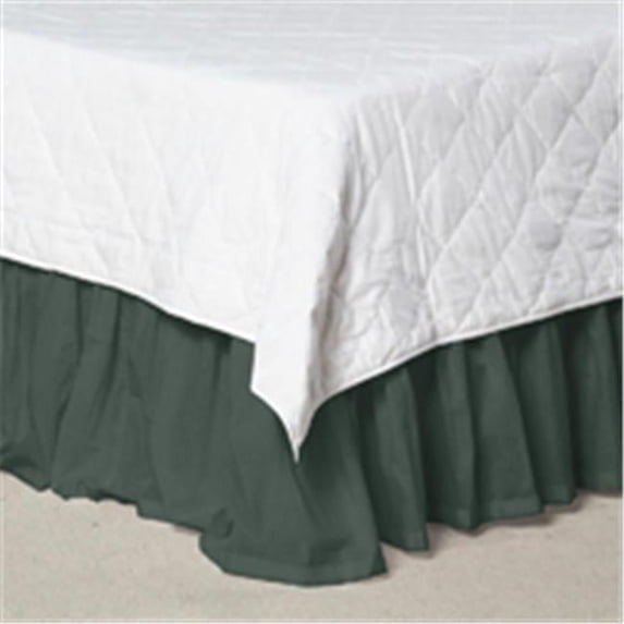 Patch Magic DRTW108B Green Hunter Chambray- Fabric Dust Ruffle Twin