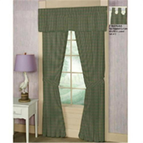 Patch Magic Green Hunter &Tan Check Window Curtain 40X80 Pl;10" Lp