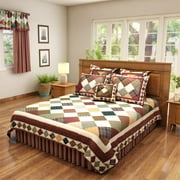 Patch Magic Quilts Rustic Ambers Quilt, Hand cut and Patchwork cotton fabric blocks - Twin