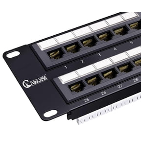 Patch Panel 24 Port Cat6 with Coupler Keystone, Cat6 Network Patch Panel 10G No Punch Down, Time-Saver Ethernet 1U Rj45 Panel with Sturdy Back Bar, 19 Inch Coupler Network Panel
