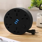 Patch Panel, 5 Outlets Power Strip Surge Protector with 3 USB Ports, Travel Power Strip, 6.56Ft Rotating Circular Extension Cord Outlet Strip with Multiple Outlets, USB Outlet