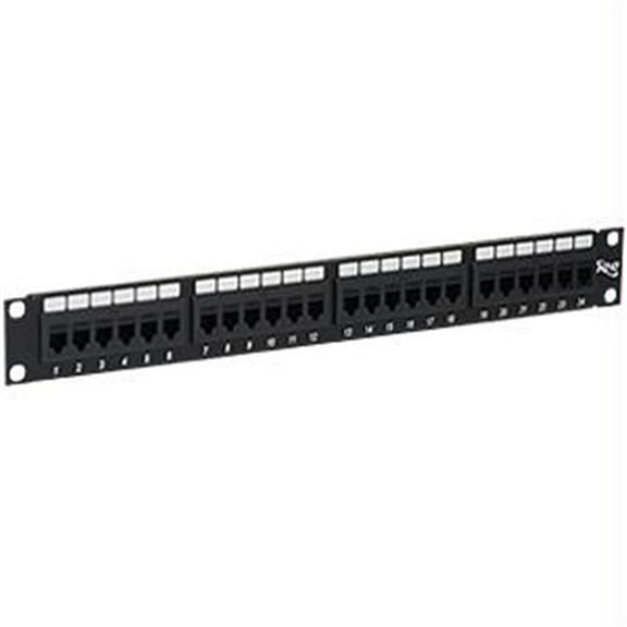 Patch Panel-cat 6- Feed-thru 24-p-1rms