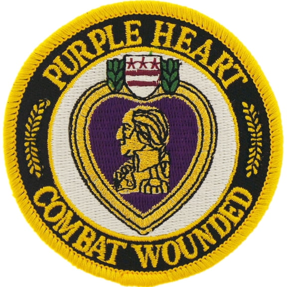 Rush Industries, INC Purple Heart Combat Wounded Round Patch
