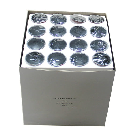 Patch Rubber Company 98816 1/4-Inch Pilot Wire Patch Plugs with 1-3/4-Inch Diameter Patch for Radial Tire Tread Puncture Repairs, (Box of 96), Made in USA