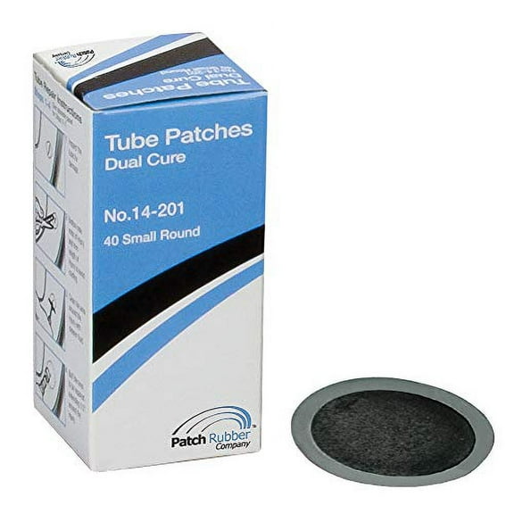 Patch Rubber Company Dual Cure Small Round Tire Repair Patch, 14201, 1-5/8-Inches (41mm) for Any Size Tube Repair from Bicycle to Off-Road Tubes, (Box of 40)