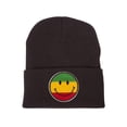 thumbnail image 1 of Patch Short Cuffed Beanie - Rasta Smile, 1 of 1