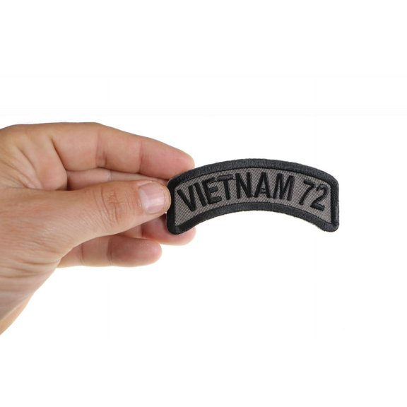 Patch, Small Embroidered Rocker (Iron-On or Sew-On), Vietnam 1972 Tour Patch Military Service, 3.5" x 1.5" Arch