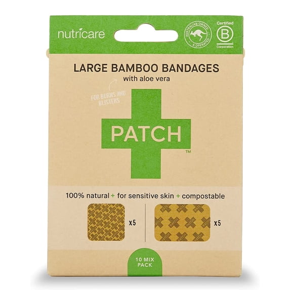 Patch Tan Bamboo / Aloe Vera Adhesive Bandage Sterile 2 X 3 Inch / 3 X 3 Inch 50 per Box