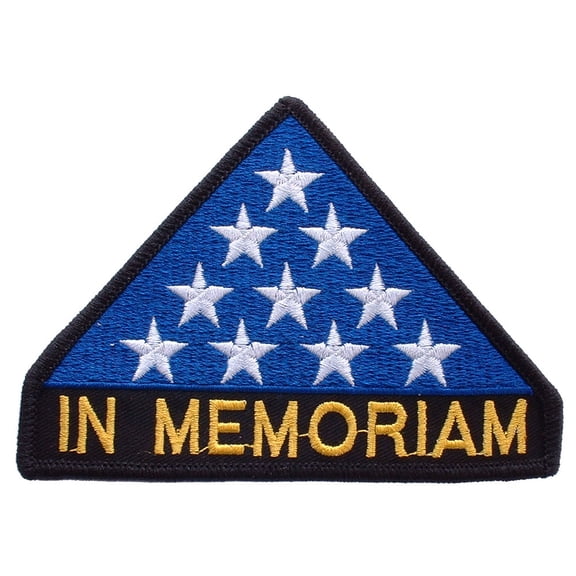 Eagle Emblems PM0484 Patch - USA, Memorial Flag - 4.25 in.