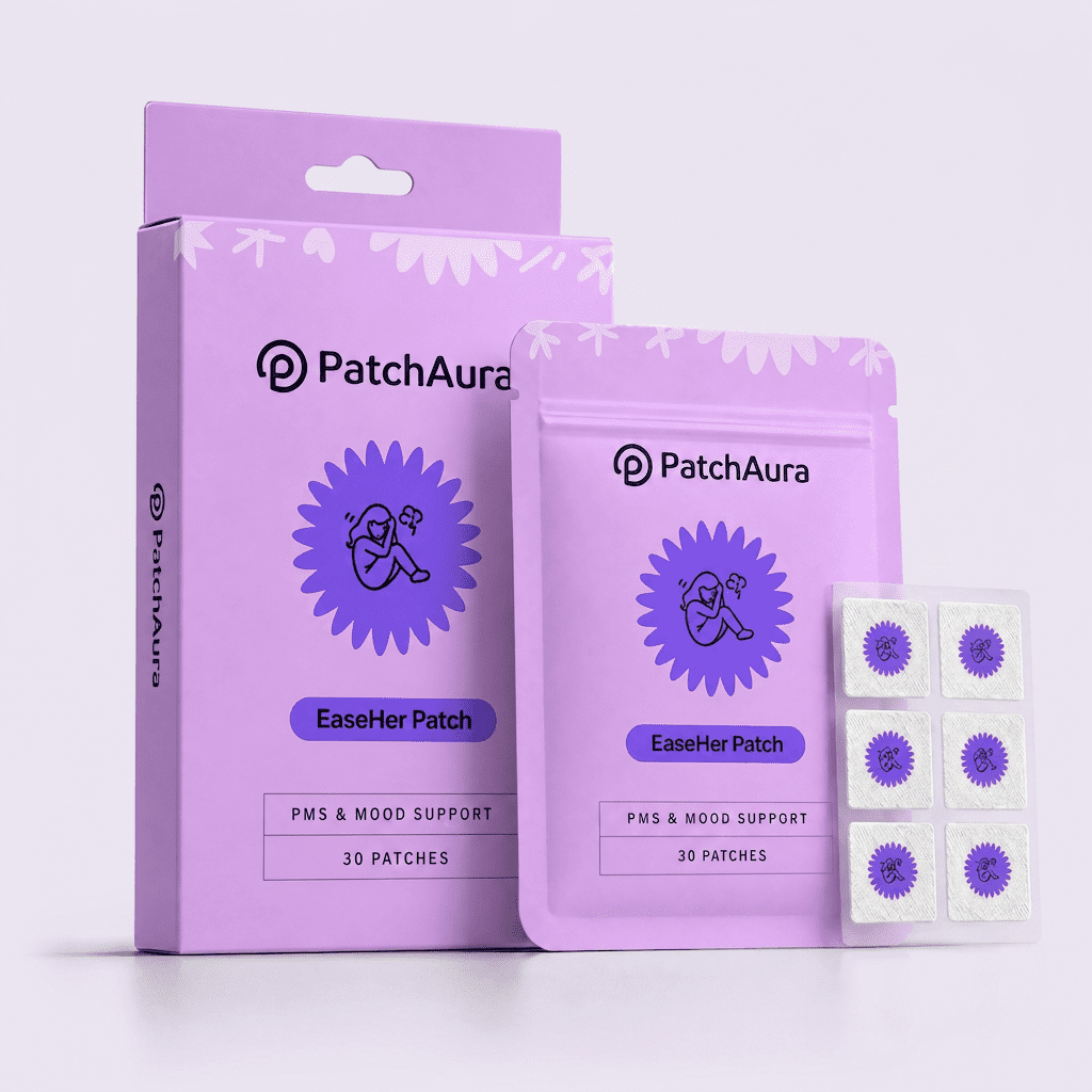 PatchAura EaseHer Patch – Women's Daily Wellness Patch with Saffron ...