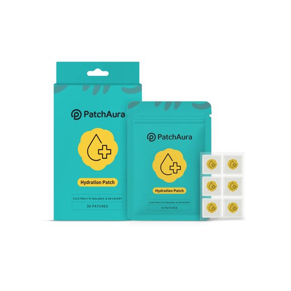 PatchAura Hydration Patch - Electrolyte Support, 30 Count