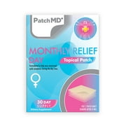 PatchMD - PMS Day Topical Patch - Natural Day time Relief of Premenstrual Syndrome - eases Tension, Cramps, Bloating & Irritability - 30 Day Supply